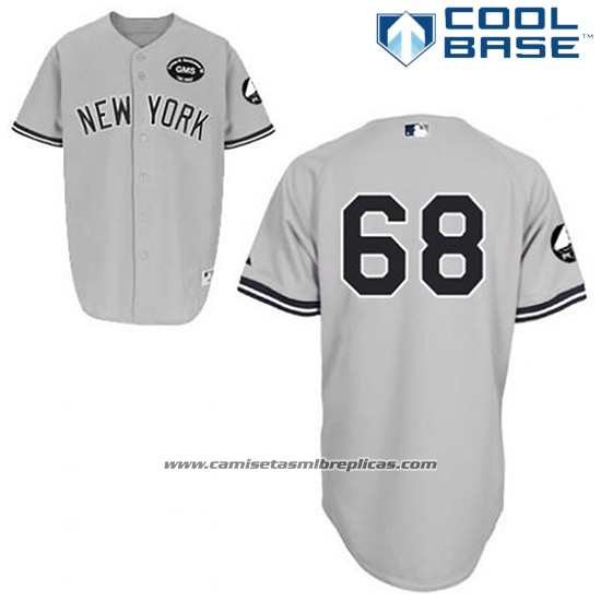Camiseta Beisbol Hombre New York Yankees Dellin Betances 68 Gris Gms The Boss Cool Base